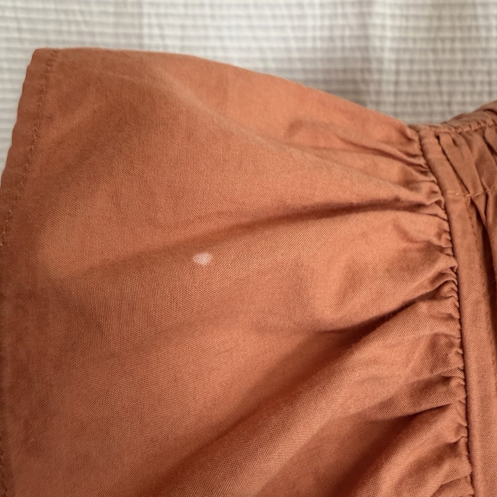 Ulla Johnson Tiered Ruffle Button Down Sena Mini Dress Sz 4 In Clay Terracota - Picture 5 of 14